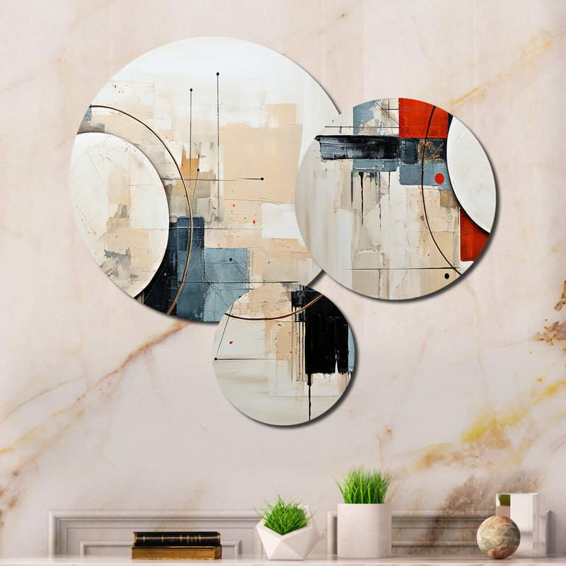 Ensemble de 3 décorations murales en métal