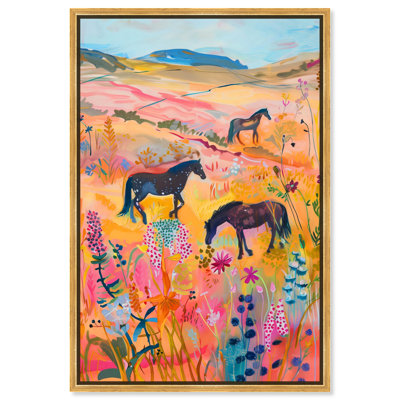 Horses Beautiful Pasture II Canvas Trendy Western Print by Art Remedy