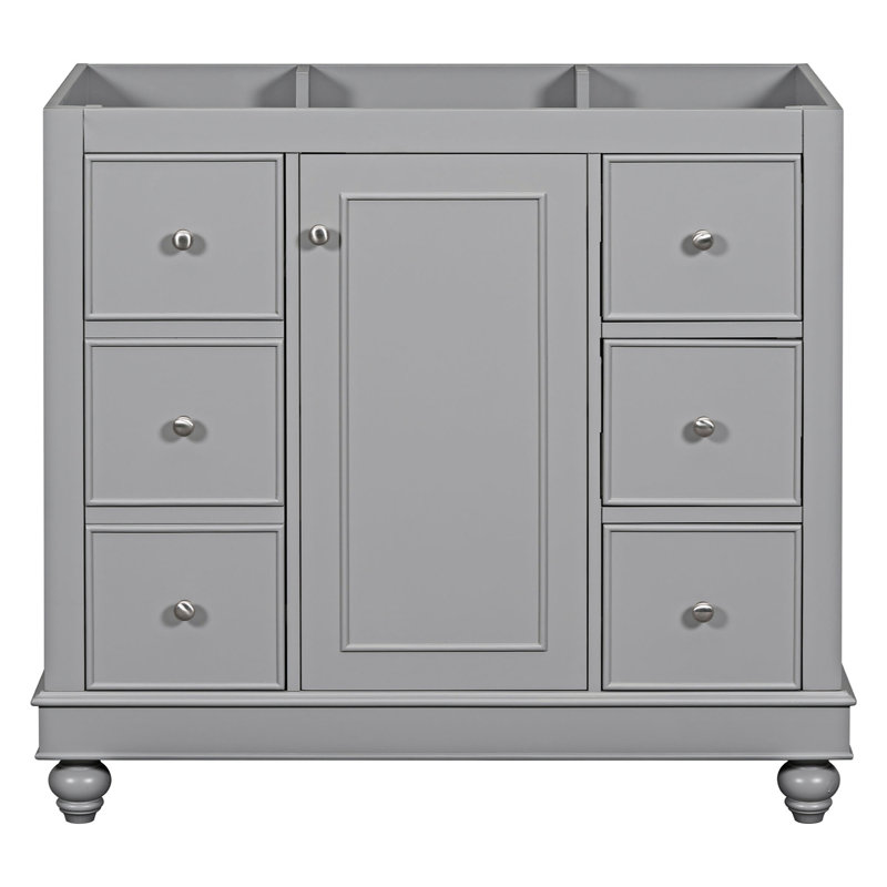 35.28'' Single Bathroom Vanity Base Only, Gray