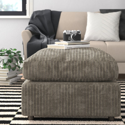 Moana 70cm Wide Square Solid Colour Footstool Ottoman