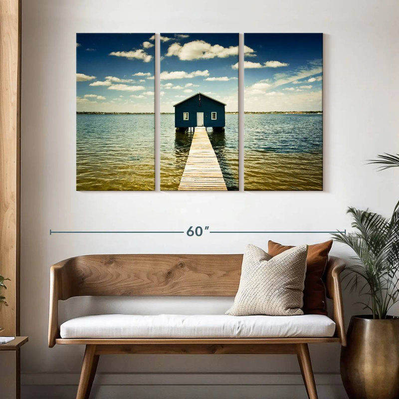 Aletra Blue Boat House, H 32 po x l 50 po