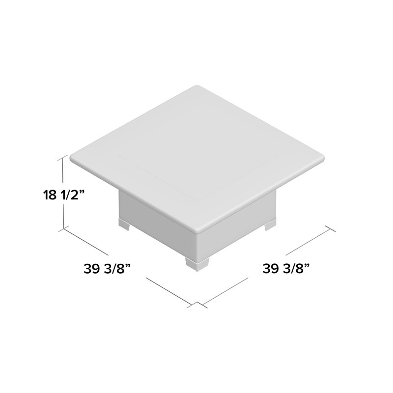 Table basse Hammons, Gris