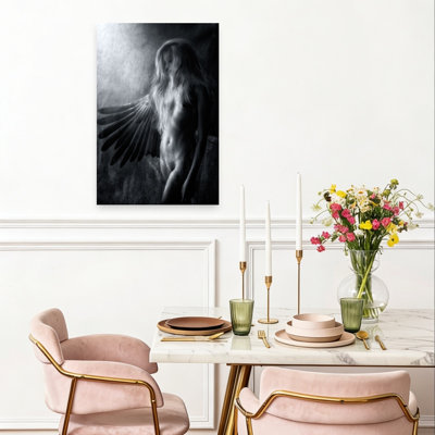 Dark Winged Angel Ethereal Abstract Contemporary Wall Art Print