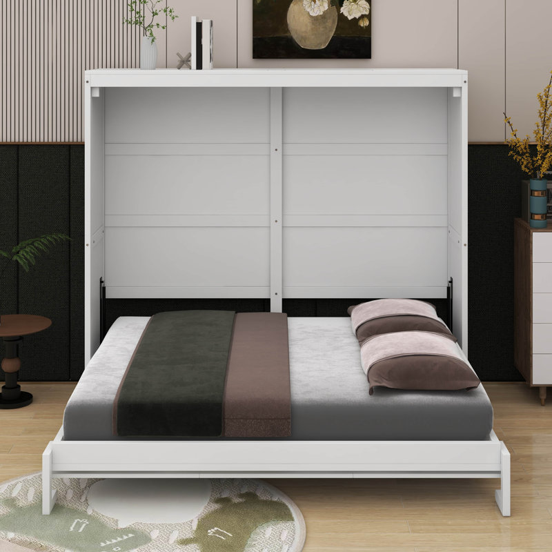 Full Murphy Bed Wall Bed, White