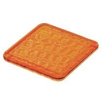 4 x Boxed Square Coasters - Orange Canvas Effect Glossy #3167