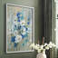 «Blue Garden I», reproduction encadrée - bois massif-104452185-104452178