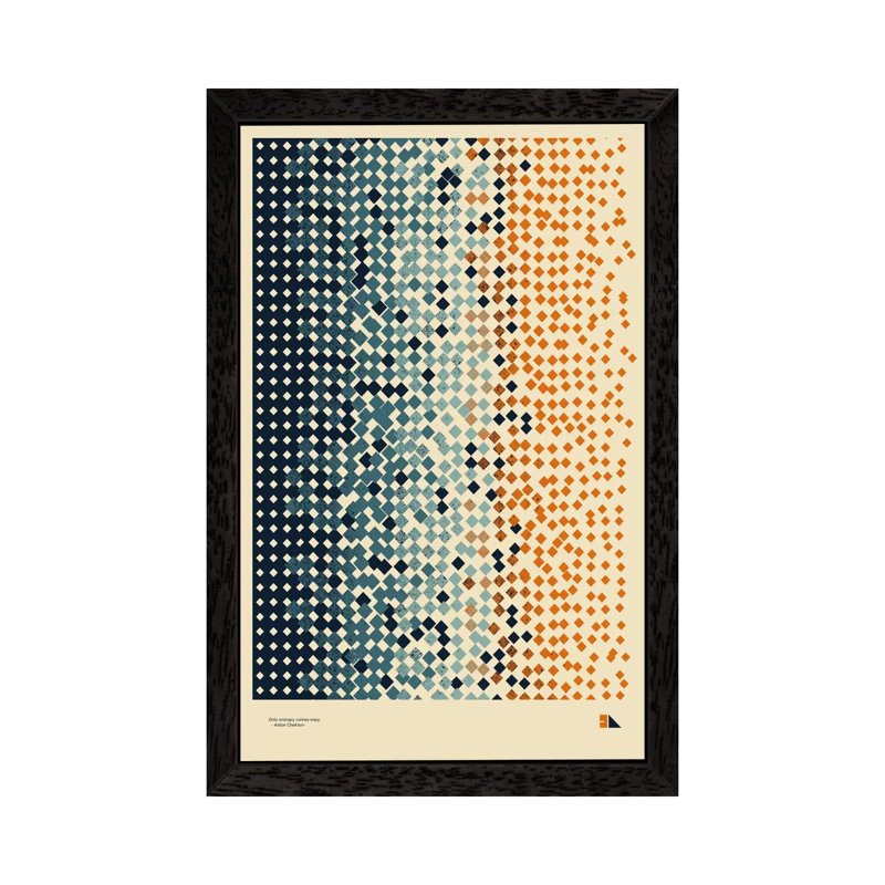 Entropy - Print on Canvas, Black Framed, 152.5 cm H x 101.5 cm W