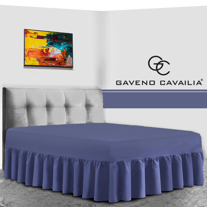 Percale Valance Sheet Polycotton Solid Colour Bed Sheet Single Double King Super King Machine Washable High Quality, Navy
