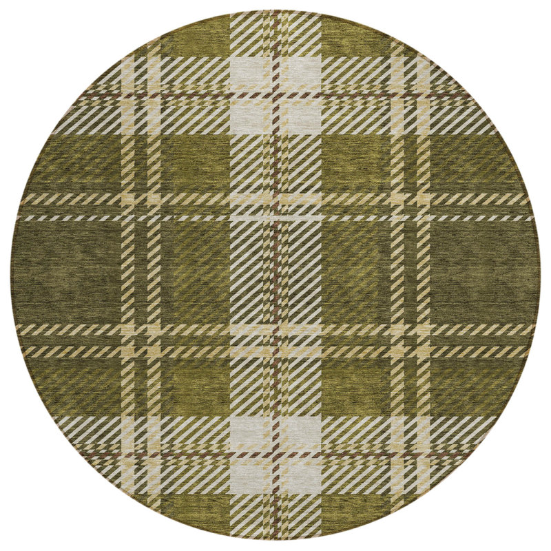 Tapis intérieur lavable rond 8 pi
