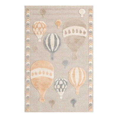 Unique Loom Balloons Whimsy Kids Rug