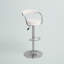 Tabouret de bar contemporain en vinyle réglable en hauteur avec accoudoirs et base en chrome-111236763-19920407-111236762