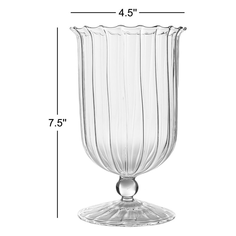 Vase de table en verre fait à la main 