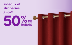 rideaux et draperies en solde