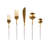 White & Gold Flatware Set