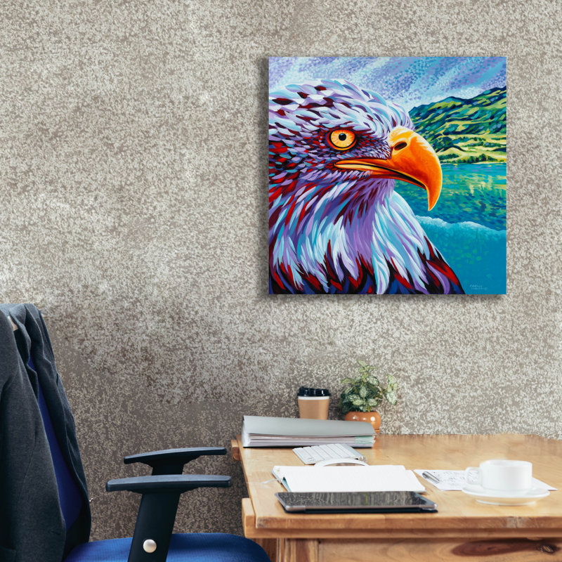 «Proud Eagle» par Carolee Vitaletti, H 12 po x l 12 po x P 0,75 po