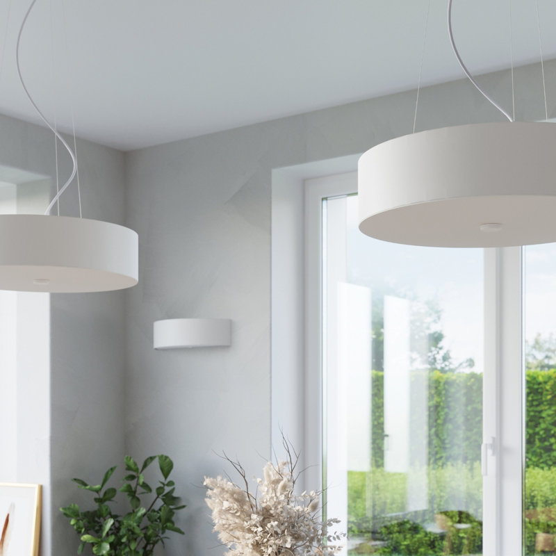 Flush Mount, White, 60cm H x 60cm W x 60cm D, 1 Light