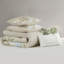 Ensemble de literie 5 pièces en coton de qualité supérieure avec motif botanique côtier