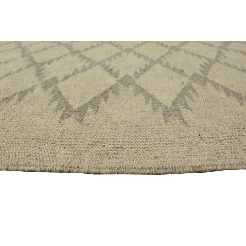 One-of-a-Kind Handwoven 3'4" x 5'1" Wool Ivory Area Rug