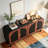 Sideboard Cabinet with Gold Half-Moon Handle