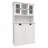 Two-Compartment Tilt-Out Dirty Laundry Basket Tall Bathroom Cabinet With 2 Adjustable Shelves-1165886770