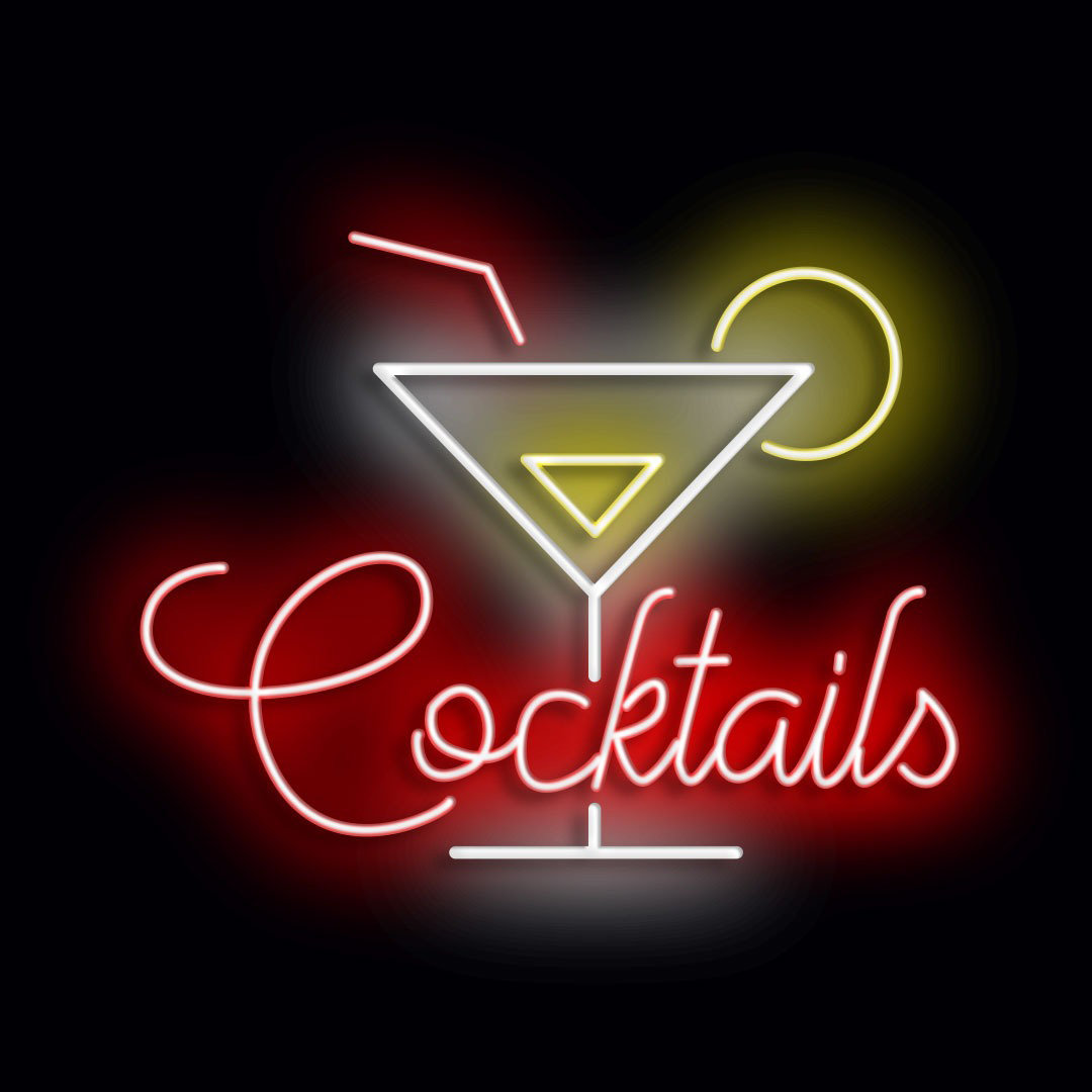Cocktail 60cm LED Beer and Liquor Neon Sign