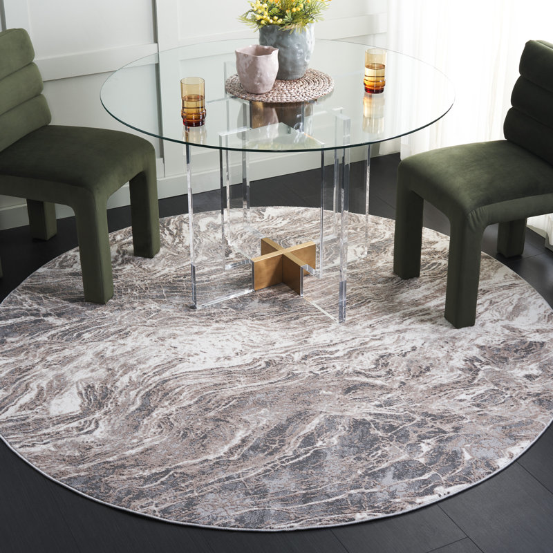 Vogue Performance Abstract Rug, Round 6'7"