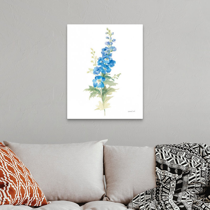 «Floursack Florals on White VII», reproduction d'art sur toile, H 30 po x l 24 po x P 1,25 po, Toile tendue