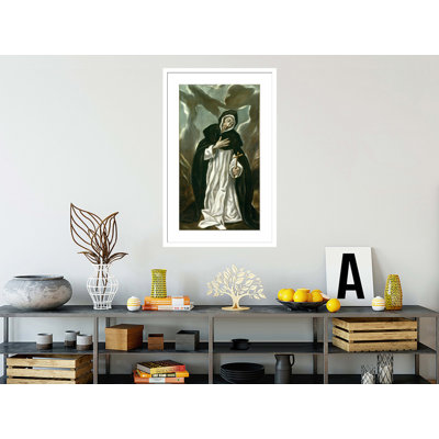 St.Dominic of Guzman (c.1170-1221) par El Greco, impression giclée encadrée