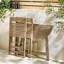 Malani 2-Seater Half-Round Drop Leaf Wooden Garden Dining Table And Chairs Set - Solid Wood