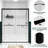 Aluminum Alloy Double Sliding Shower Door With 1/4"  6Mm  Clear Tempered Glass, Safe Design, Waterproof Easy Installation For Bathroom Mute Rollers, Reversible-122093451