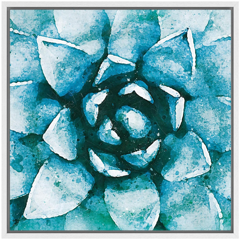 Reproduction sur toile, aquarelle, Blanc, H 16 po x l 16 po x P 1,5 po