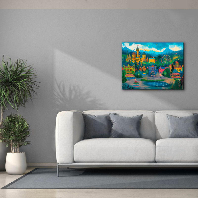  «Mystic Carnival Evening» par Doron David, art mural sur toile, 34 po x 26 po, 26" H x 34" W