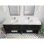Meuble-lavabo double autoportant 84 po avec comptoir en quartz 84 po-92504052
