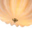 3-Light Pleated Flower Glass Semi Flush Mount