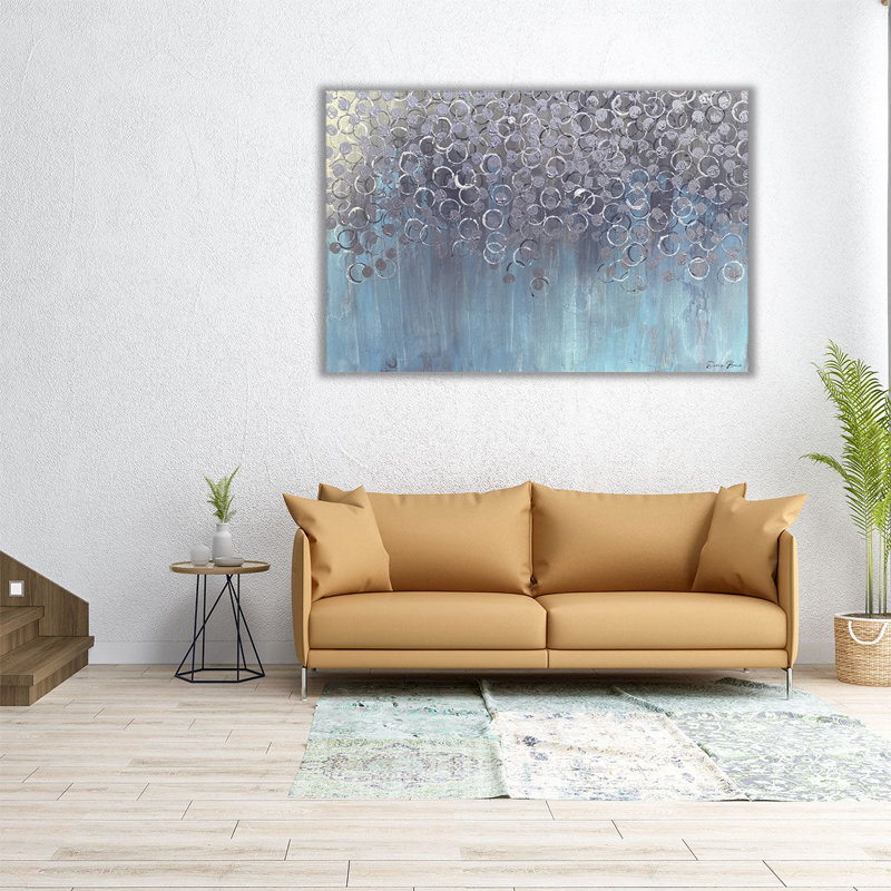 «Rains On Aqua V2», reproduction d'art sur toile, H 24 po x l 36 po