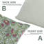 Housse de coussin en lin pur à motif de Fab Fabine, turquoise, Kundanvan-108106670-108106679