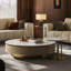 Table basse ronde moderne en marbre de luxe moderne