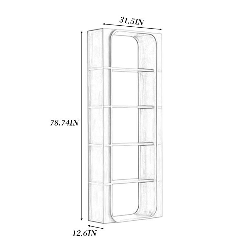 Floor standing solid wood bookcase