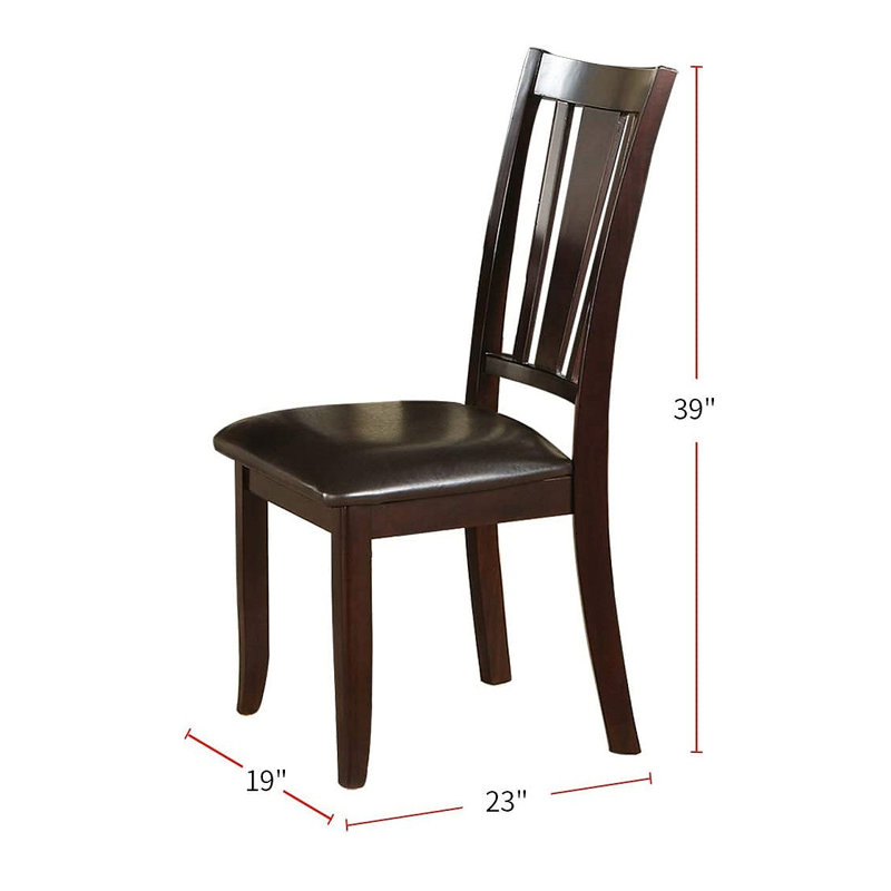 Ensemble de 2 chaises d'appoint simples et contemporaines en cuir synthétique