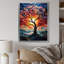 Baobab africain aux couleurs de l'arc-en-ciel - Art mural sur toile, arbre baobab-97170049-97170048