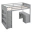 Lit mezzanine avec échelle, tablettes et bureau-670802417-670802418