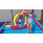 Parc aquatique gonflable Mega de 13 pi x 10 pi avec souffleur turbo de 52 W Adam - Combo de maison de rebond géante pour l'extérieur de 6,8 pi, glissoire de qualité commerciale et panier de basketball, parc aquatique de 350 lb pour 5 enfants