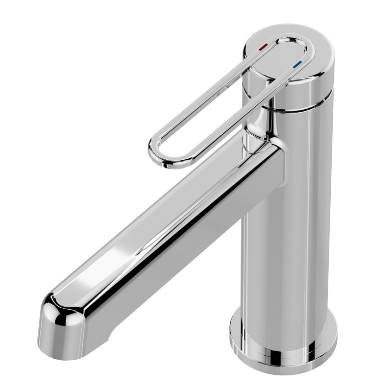 Robinet de lavabo pour salle de bain à poignée simple 7 "H, Chrome