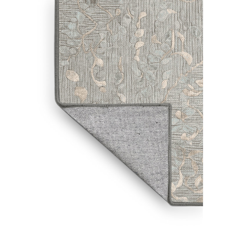 Machine Washable Gray Area Rug, Rectangle 8' x 12'