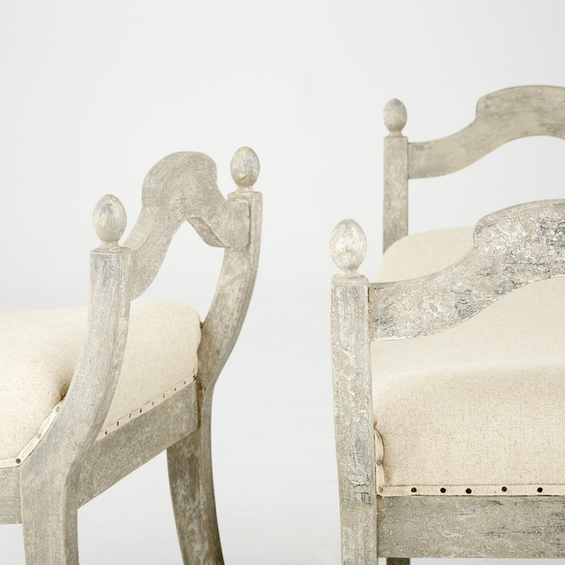 Alice Upholstered Bench, Weathered Gray