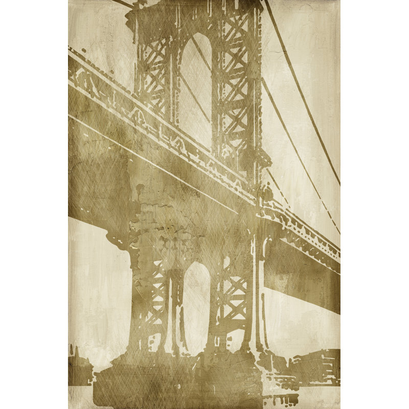 Bridge Etching II by Ethan Harper - Wrapped Canvas Print, 46cm H x 30cm W x 3.8cm D