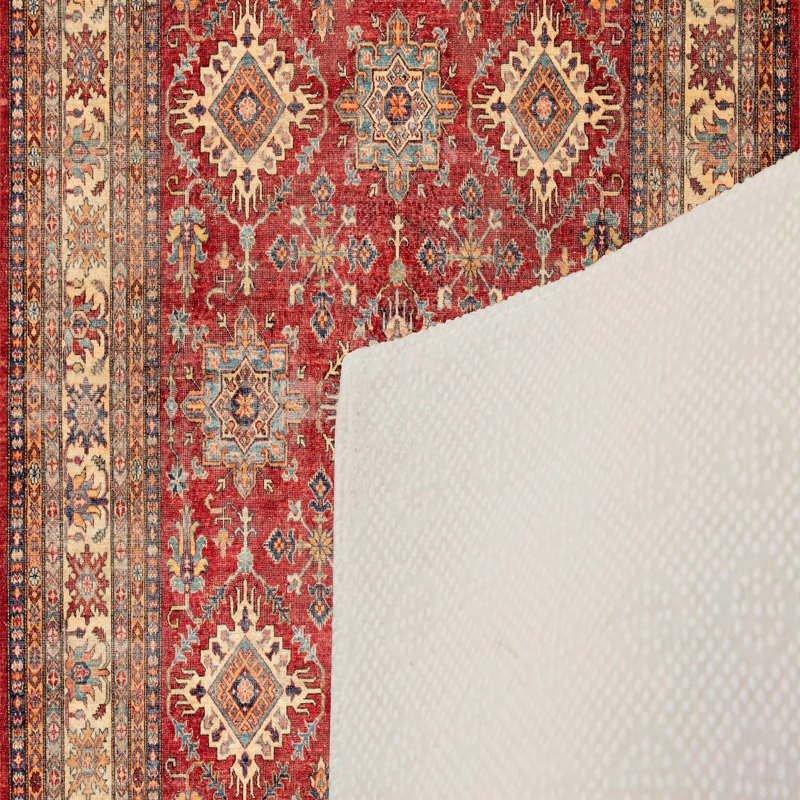 Luxurious 3D Printed Woven Carpet, 55.1 x 86.6 inches | 100% Polyester, Antibacterial, Machine Washable | Non-Slip PVC Felt Dot Underside, 0.3 in Pile Height | Perfect for Living Room, Bedroom & Home Decor