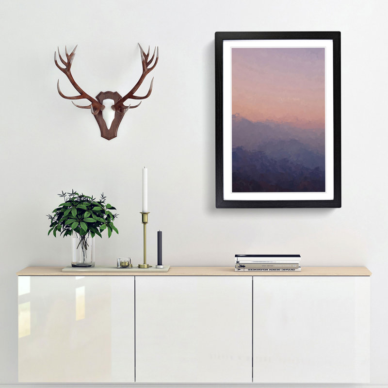 Sunset in California in Abstract - Picture Frame Graphic Art Print, Black Framed, 87cm H x 62cm W x 2cm D