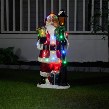 Santa Golfing with Bag and Flag Set Christmas Holiday Lighted Display