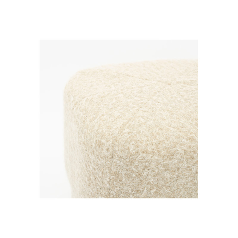 Accent Stool Upholstered Accent Stool, Beige